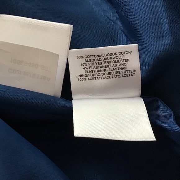 Anne Klein Blue Camouflage Moto Biker Zip Front Buckle Front Jacket Size 8 - Picture 7 of 7